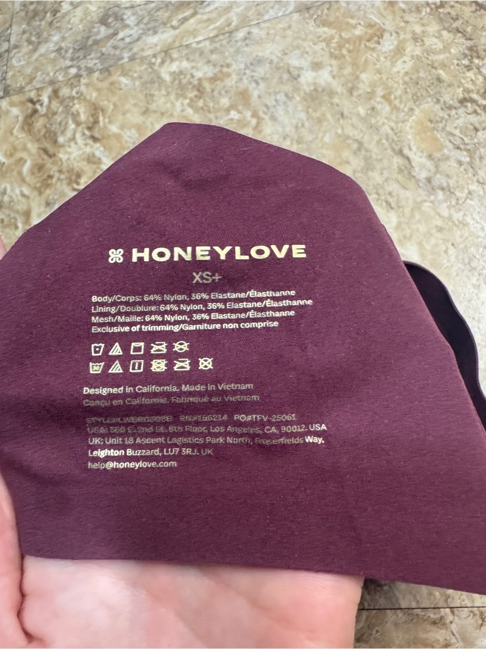 Honeylove Seamless Support Bra — Wine - Picture 3 of 3